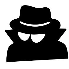 a black silhouette of a man with a hat